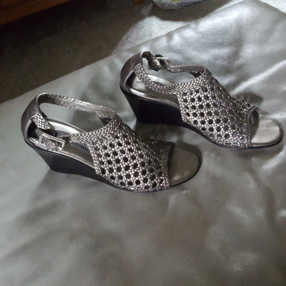 Brighton Realm woven leather cage sandal Sz 8.5